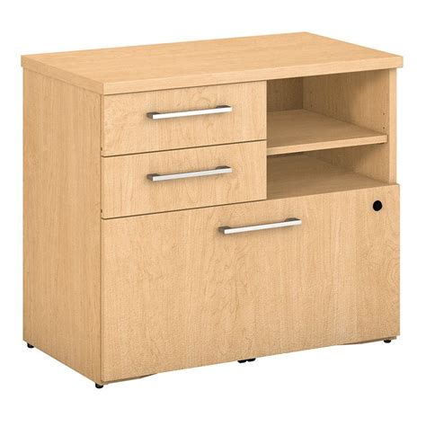 natural maple file cabinet